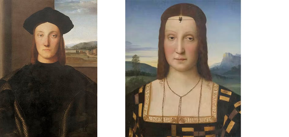 ritratto di gudobaldo da montefeltro e elisabetta gonzaga raffaello sanzio