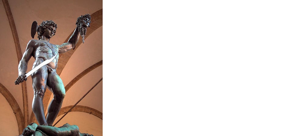 perseo con la testa di medusa benvenuto cellini