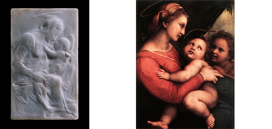 madonna dudley donatello madonna della tenda raffaello