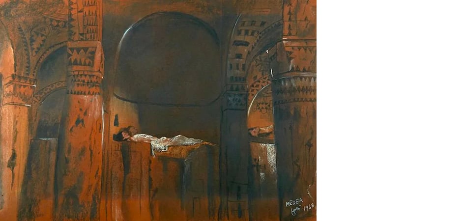 Bozzetto di Dante Ferretti per Medea, Pier Paolo Pasolini