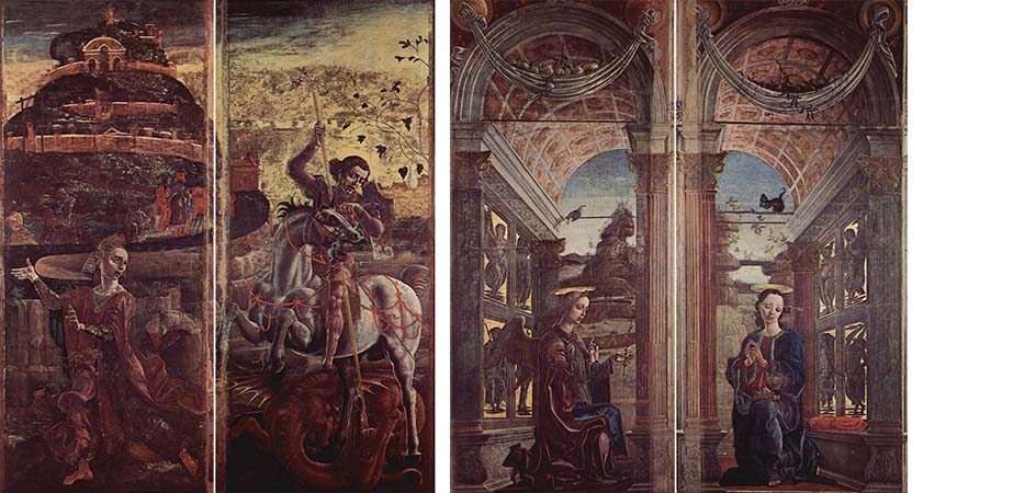 san giorgio e la principessa annunciazione cosmè tura