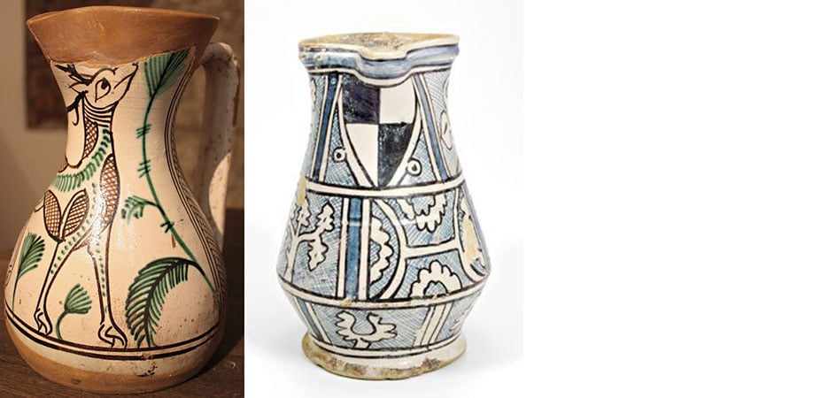 boccale maiolica del rinascimento