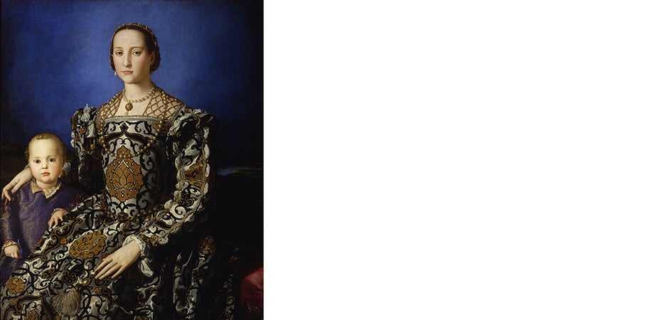 eleonora di toledo col figlio giovanni bronzino