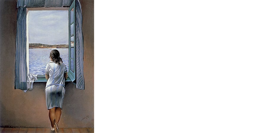 figura alla finestra dalì