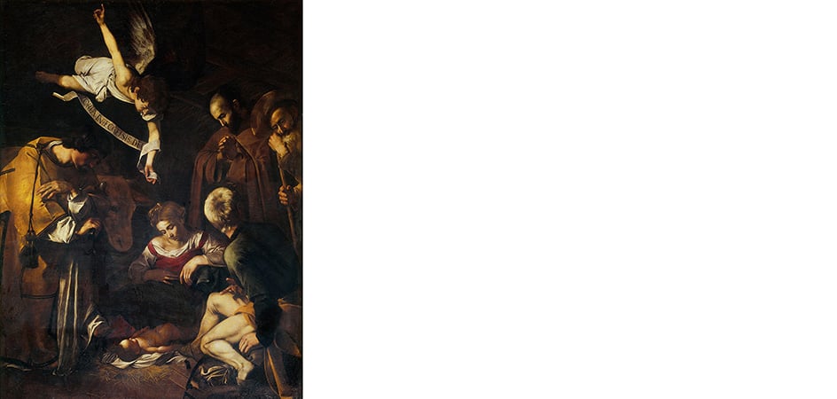 natività con i santi lorenzo e francesco d'assisi caravaggio furto d'arte famoso