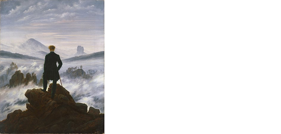 viandante sul mare di nebbia caspar